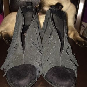 Black suede booties by Corkys size 9